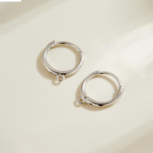 FUAMAY Forniture Artigianali per Orecchini <span class=keywords><strong>Componenti</strong></span> Placcati in Oro 18K e <span class=keywords><strong>Argento</strong></span> <span class=keywords><strong>925</strong></span> per Kit Fai da Te per la Creazione di Orecchini a Cerchio Huggie e Perni - Product Image 2