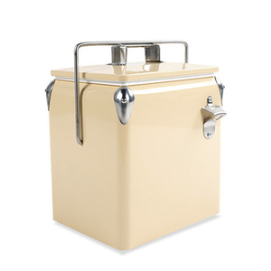 13L Cooler Box Vintage Cooler Bag Ice Metal Box Wine Cooler Rolling Chiller Promotional Gift Wine Fridge