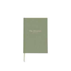 Diario Personalizado con Logotipo, Tapa Dura de Tela de Lino Verde, A5, con Páginas Rayadas, Diario de Metas Mensuales, Cuadernos de Escritura - Product Image 2