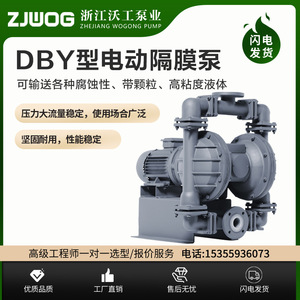 Bomba de Diafragma Eléctrica Zjuog DbY 25 40 50 65 80 100 Pp de Plástico Resistente a Ácidos, Álcalis y Corrosión - Product Image 2