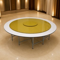 Table ronde modulaire pliable pour mariage, hôtel, salle de banquet, événement, restauration, fête