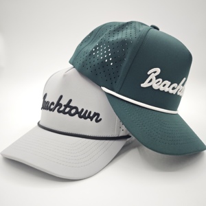 Innovative Headwear 5 Panel Golf Cap Custom Embroidery Logo Low MOQ OEM Laser Perforated Quick Dry <b>Waterproof</b> Performance Supply - Product Image 4