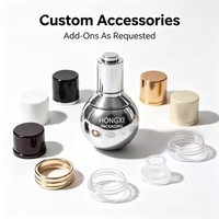 Flacon en verre électroplaqué en forme d'ampoule de 50 ml, couleur personnalisée, pour sérum cosmétique, huile essentielle, flacon pompe compte-gouttes, emballage, conteneur