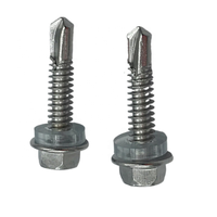 Rondelle hexagonale OEM tête auto-perceuse toit vis à métal couleur placage vis auto-perceuse pour le bois