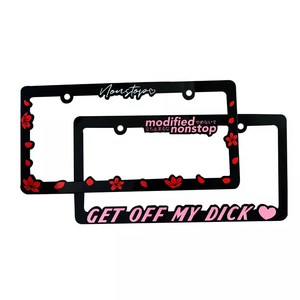 Marco de plástico ABS personalizado <span class=keywords><strong>para</strong></span> matrícula de coche, marco de Metal <span class=keywords><strong>para</strong></span> placa de matrícula, de aluminio blanco, sublimación - Product Image 1