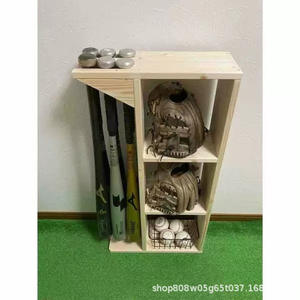 Étagère de rangement pour casquettes de baseball en bois, 5 niveaux, sur pied, pour équipement d'entraînement, style A B - Product Image 5