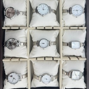 Montre à quartz unisexe en acier inoxydable, bracelet en alliage de 9 mm d'épaisseur, cadran rond, style simple, montre bracelet - Product Image 5