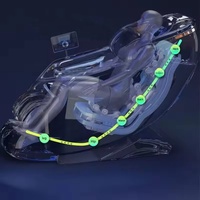 Kursi Pijat Shiatsu 6D Zero Gravity Mewah untuk Seluruh Tubuh, Smart SL Track, Pijat Leher, Kaki, Pinggang, dan Telapak Kaki, untuk Rumah, Gym, dan Kantor