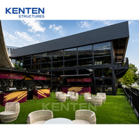 Structure VIP temporaire KENTEN, structure de balcon VIP à deux étages, tente d'événement en verre à deux étages avec balcon
