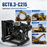 Moteur diesel refroidi par eau SCDC Cums 6CTA8.3-C215 215HP 8.3L 6 cylindres pour excavatrice, chargeuse et machines de construction