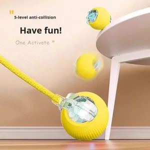 Kendiliğinden Eğlenceli Elektrikli ABS Malzemeli Akıllı Köpek Zıplayan Topu Otomatik Yürüme Aleti Isırmaya Dayanıklı Atma Oyuncağı - Product Image 2