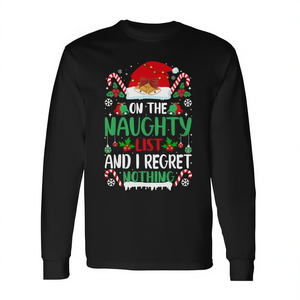 Sur la liste des gaisseries, je ne regrette rien, T-shirt de Noël à manches longues - Product Image 2