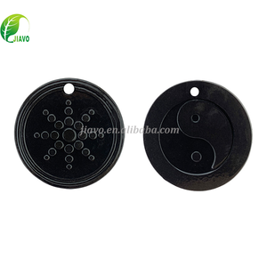 Collier <span class=keywords><strong>Yin</strong></span>&Yang en pierre volcanique de Tai Chi, petite taille, noir - Product Image 2