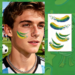 Adesivi Decorativi Personalizzati Ecologici Impermeabili con Stampa Serigrafica per Trucco, Copriguance per la Coppa del Mondo di Calcio 2026 - Product Image 3