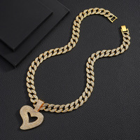 Nouveau pendentif grande taille pour hommes et femmes, collier en alliage, personnalisation de pendentif hip-hop mode rap