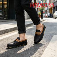 HY, Chaussures bateau minimalistes en cuir véritable, semelle extérieure en caoutchouc colorée et durable, style jamaïcain populaire, tailles 27-47, HSW033