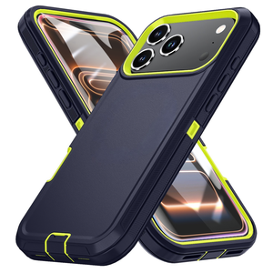 Coque de protection antichoc Armor Defender pour iPhone 17 16 Pro Max 13 12 <span class=keywords><strong>Mini</strong></span> 15 14 Plus 16E 17 Air, en PC rigide + TPU avec support - Product Image 1