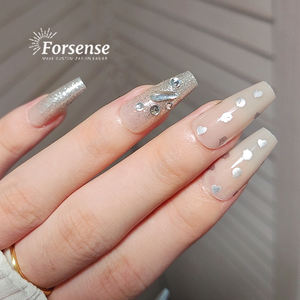 Joya <span class=keywords><strong>de</strong></span> ataúd corta <span class=keywords><strong>de</strong></span> alta calidad, prensa en las <span class=keywords><strong>uñas</strong></span>, <span class=keywords><strong>Uñas</strong></span> <span class=keywords><strong>postizas</strong></span> <span class=keywords><strong>de</strong></span> diamantes <span class=keywords><strong>de</strong></span> lujo hechas a mano, diamantes <span class=keywords><strong>de</strong></span> imitación <span class=keywords><strong>de</strong></span> cristal 3D, <span class=keywords><strong>Uñas</strong></span> <span class=keywords><strong>postizas</strong></span> con purpurina gris - Product Image 3