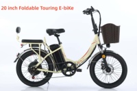 Vélo électrique de ville pliable léger à vitesse variable, étanche, en acier à haute teneur en carbone, avec batterie au lithium 400W 48V, pour personnes âgées