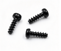 Vis autotaraudeuse Torx noire à tête bouton, couple élevé, filetage grossier, pointe acérée, fixation personnalisée pour assemblage de panneaux