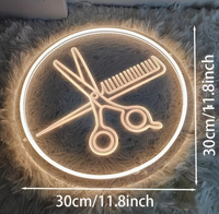 Enseigne néon LED personnalisée pour salon de coiffure et institut de beauté, design gravé, logo d'entreprise, décoration pour bâtiments et maison, télécommande, IP65