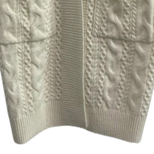 <span class=keywords><strong>Cardigan</strong></span> <span class=keywords><strong>Lungo</strong></span> da Donna Autunno Inverno con Tasche, Maglione Crema a Trecce, Apertura Frontale, Lunghezza Media, Stile Confortevole - Product Image 3