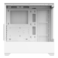 Gabinete de PC ATX 2024 con Panel Lateral de Vidrio Templado Completo, Kit de Refrigeración Líquida para CPU de 240 mm, 4 Disipadores de Calor, Torres de Gabinete para Jugadores