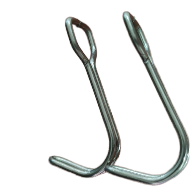 Coil Style Stainless Steel Spring Hook S-Shape Curved Guide 90-Degree Angle Round-Headed Pipe Threading Hook for Hanging Lines