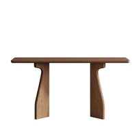 Table d'entrée en bois massif de luxe léger Table d'appoint étroite/Table d'extrémité/Table de couloir pour le salon Table de fort murale