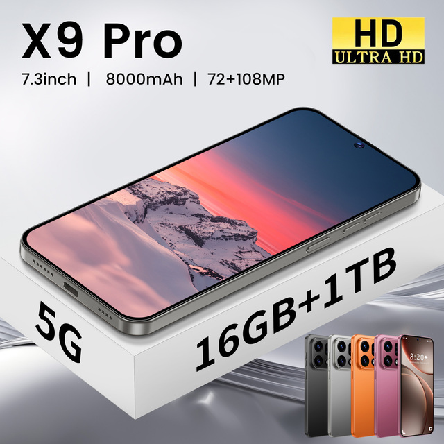 X9 Pro 72MP+108MP Camera 7.3" Screen 8000mAh Battery 16GB+1TB Dual SIM 5G Stylus Premium Edition Fast Charging Android 15 Deca