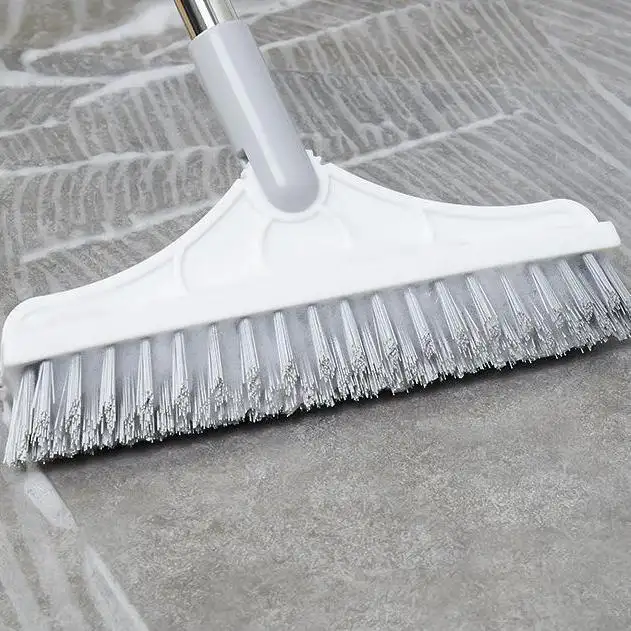 Cepillo de limpieza de azulejos de baño 2 en 1, cepillo de limpieza de ventanas, con raspador, precio FOB
