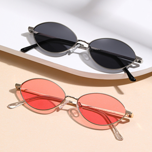 CONCHEN High Quality New Arrival Luxury Ladies Oval Stainless Steel Frame Trendy Polarized Glasses OEM/ODM Women <b>Sunglasses</b> - Product Image 3