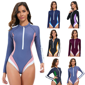 <span class=keywords><strong>Maillot</strong></span> <span class=keywords><strong>de</strong></span> <span class=keywords><strong>bain</strong></span> une pièce <span class=keywords><strong>anti</strong></span>-<span class=keywords><strong>UV</strong></span> UPF 50+ à manches longues, sexy, coupe triangle, pour le surf, <span class=keywords><strong>maillot</strong></span> <span class=keywords><strong>de</strong></span> <span class=keywords><strong>bain</strong></span> conservateur - Product Image 2