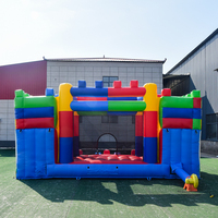 Maison gonflable de toboggan de videur château sautant pour des enfants maison de rebond avec le videur gonflable de toboggan