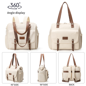 Mochila de pañales de suministro de fábrica BSCI, elegante bolsa de pañales para bebé, bolsa impermeable para mamá, bolsas de viaje para bebé para el cuidado del bebé - Product Image 6