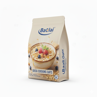 Sac d'emballage plat en PET imprimé sur mesure de 500 g 1 kg pour aliments secs Ceres Oat