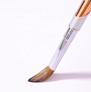 Pinceau à ongles en acrylique 100% Kolinsky avec manche en métal doré, pinceau rond pour différentes tailles, étiquette privée - Product Image 4