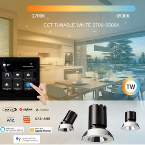 Nuevo Modelo de Downlight <span class=keywords><strong>LED</strong></span> COB Empotrable Inteligente, Regulable, Antideslumbrante, IP65, con Control RGB Tuya Zigbee Matter WiFi y 3 Años de Garantía - Product Image 3