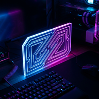Décoration de chambre Cyberpunk virale sur TikTok - Accessoire de jeu LED en acrylique - Forme personnalisée imprimée UV - Néon futuriste multi-occasions