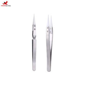 Nail Manicure Tweezers Ceramic Head Semi-Attached <b>Clip</b> Tool Straight Head Tweezers Nail Shaping <b>Clip</b> GZ RTS Bulk Mixed Order - Product Image 1
