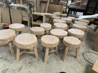 Table d'appoint en bois de teck pour l'extérieur, style classique et antique, avec design élégant, pour jardin, centre