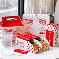 Boîte à pâtisserie en carton imprimable, emballage alimentaire commercial pratique pour hot-dogs, saucisses, croissants et sandwichs