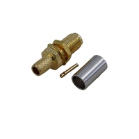 Connecteur coaxial RF SMA femelle à sertir pour câble coaxial LMR195, 50 ohms, pour équipement de test et de mesure