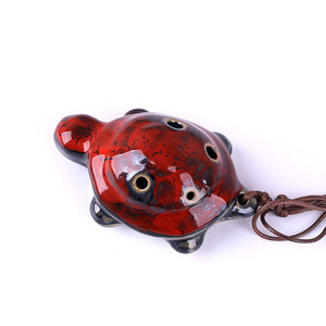 Ocarina Music-<span class=keywords><strong>instrument</strong></span> <span class=keywords><strong>de</strong></span> musique à 6 trous pour débutant, en porcelaine, forme <span class=keywords><strong>de</strong></span> tortue, moyen, facile à transporter - Product Image 2