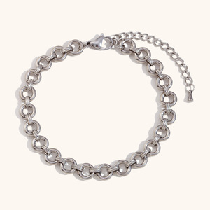 Chaîne <span class=keywords><strong>de</strong></span> <span class=keywords><strong>cheville</strong></span> artisanale en acier inoxydable, motif clip <span class=keywords><strong>de</strong></span> papier et nœud <span class=keywords><strong>de</strong></span> <span class=keywords><strong>grain</strong></span> <span class=keywords><strong>de</strong></span> café, polyvalente, haut <span class=keywords><strong>de</strong></span> gamme et unique pour femme. - Product Image 2