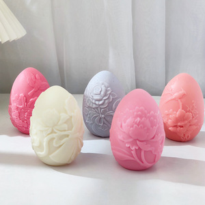 早起牡丹花硅模蛋糕装饰3D鸡蛋烘焙模具手工香薰石膏树脂肥皂制作 - Product Image 2