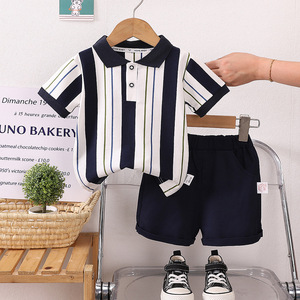 Set di <span class=keywords><strong>Abbigliamento</strong></span> Estivo per Bambini da 0 a 4 Anni, Completo Due Pezzi con Maglietta Girocollo e Pantaloncini in Denim, <span class=keywords><strong>Abbigliamento</strong></span> per Bambini all'Ingrosso - Product Image 2
