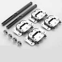 Accessoires de quincaillerie de porte invisible de haute qualité, système de roulettes de porte coulissante à fermeture douce et dissimulée pour armoire