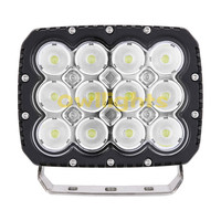 Spot Flood 12V 24V Off Road Light Square Anti-vibration 7 pouces 120W LED Lampe de travail pour l'industrie minière automobile SUV