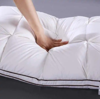 Oreiller en microfibre Queen Size de haute qualité 100% coton 233TC tissu imperméable blanc motif solide extérieur 5 étoiles qualité hôtelière